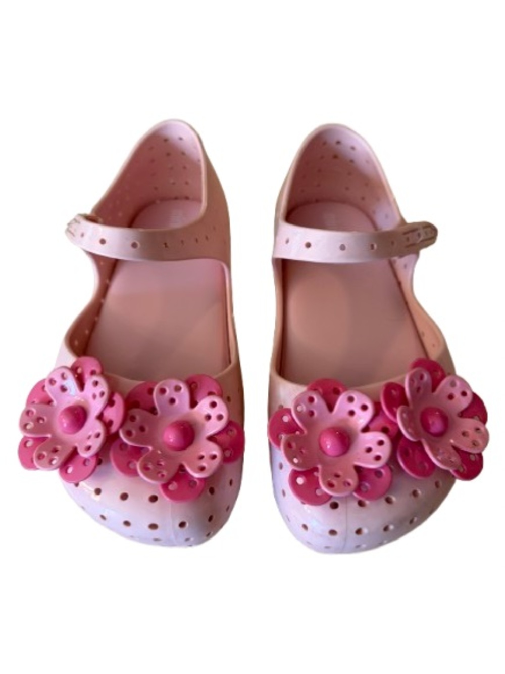 Mini Melissa Girl’s Furadinha XII Top Flower Pink Mary Jane Size 10 Balletcore